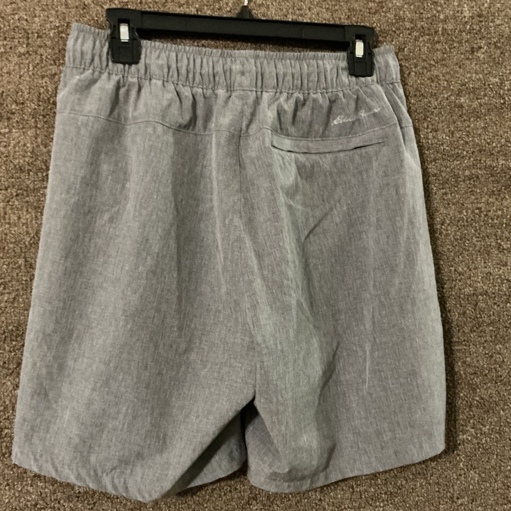 Eddie Bauer men's gray woven‎ tech shorts M Drawstring L EMS0864S - Picture 3 of 6